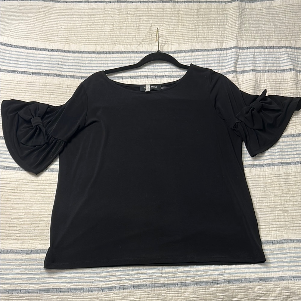Elegant Black Ruffle Sleeve Top
